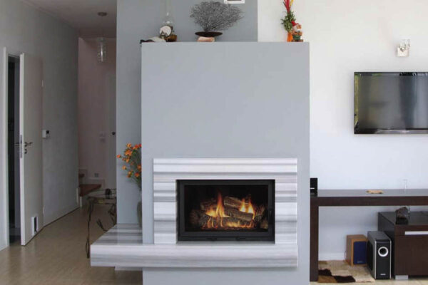 Kamin mit Montage, komplett KZS-70, modern, individuell angepasst