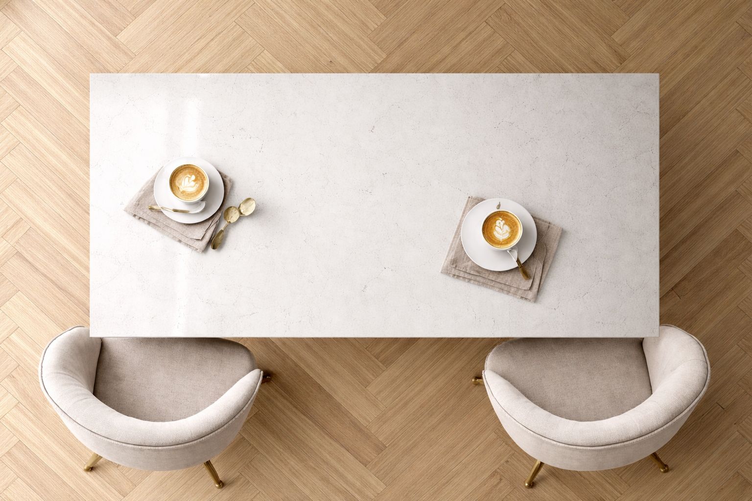 Küchenarbeitsplatte aus Konglomerat nach Maß, Hellgrau – Caesarstone London Grey - Poliert oder geschliffen