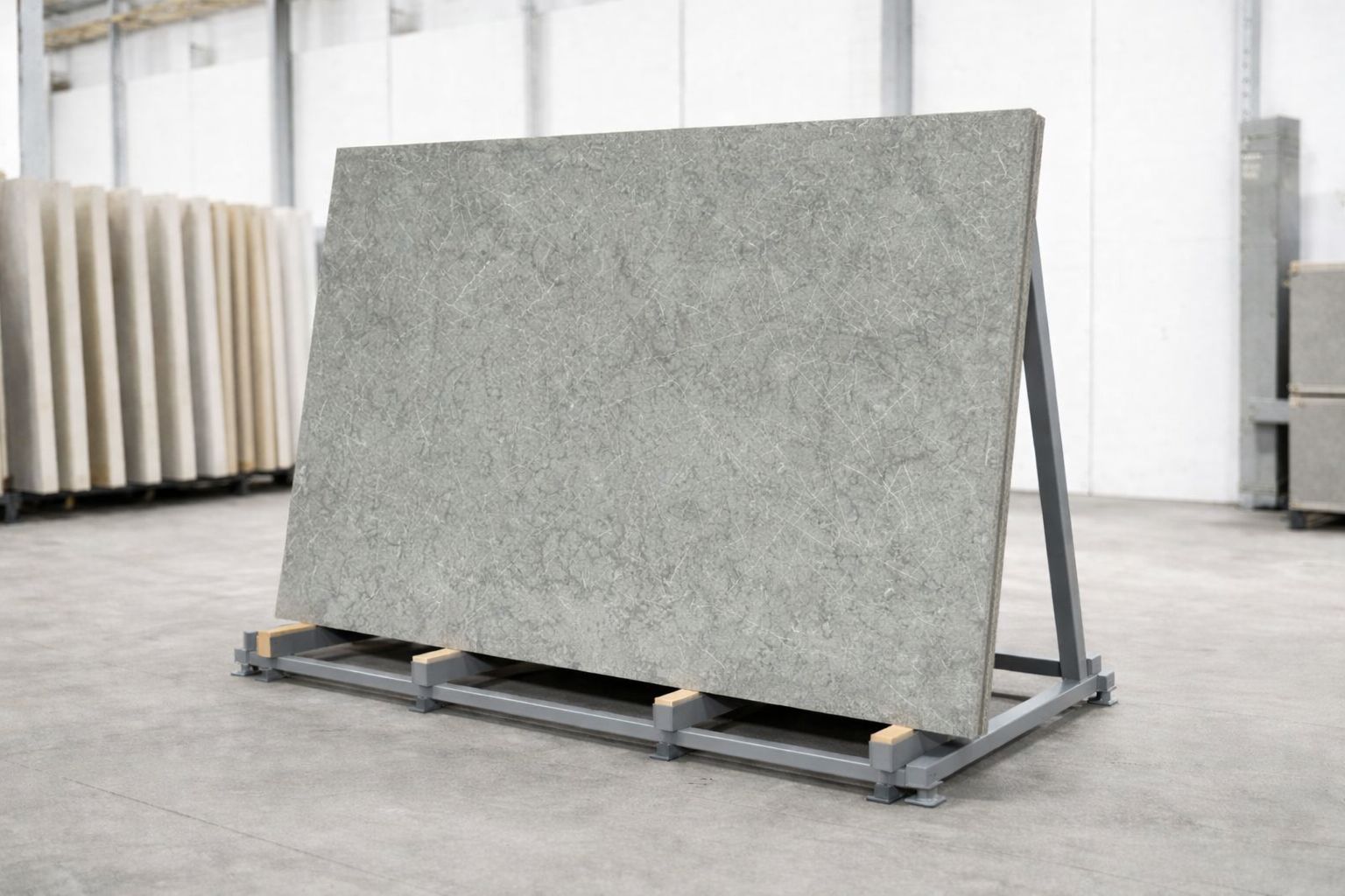 Küchenarbeitsplatte aus Konglomerat nach Maß, Grau – Caesarstone Symphony Grey - Poliert