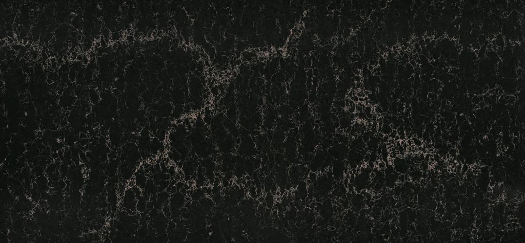Küchenarbeitsplatte aus Konglomerat nach Maß, Schwarz – Caesarstone Vanilla Noir - Poliert